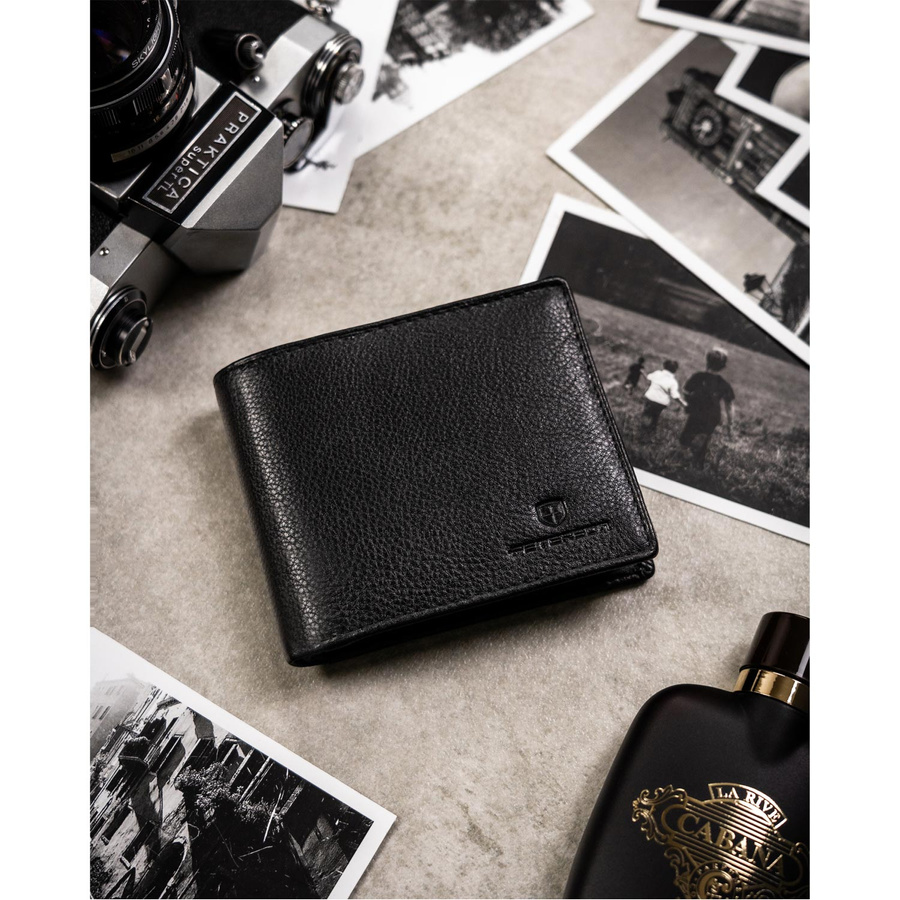 Leather wallet & key ring set PETERSON PTN SET-M-1549-D