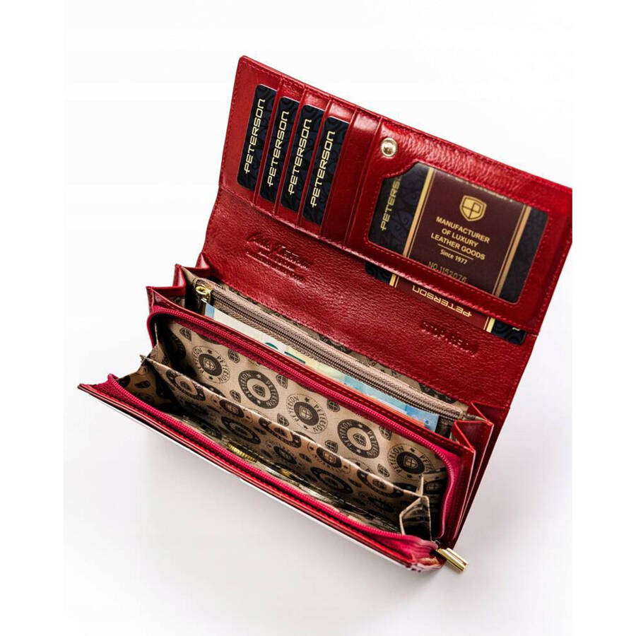 Leather wallet RFID PETERSON PTN BC-409