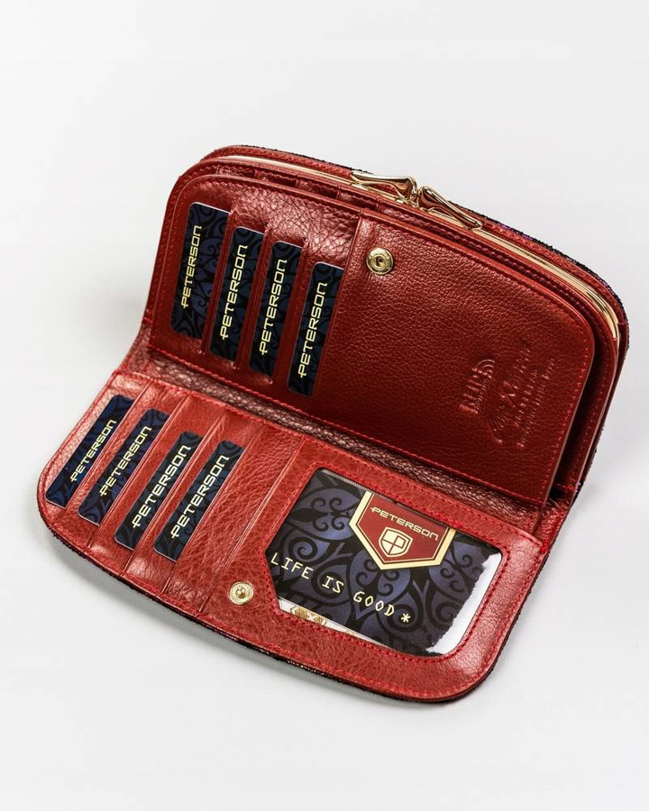 Leather wallet RFID PETERSON PTN 42123-MD
