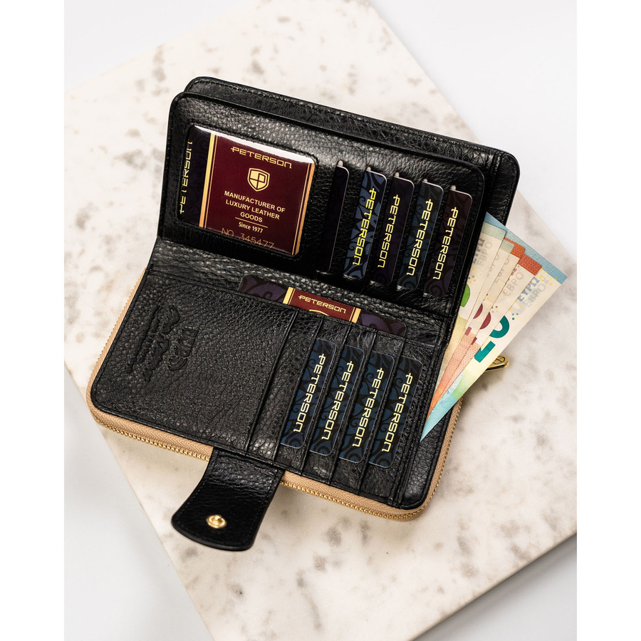 Leather wallet RFID PETERSON PTN LJ-76116