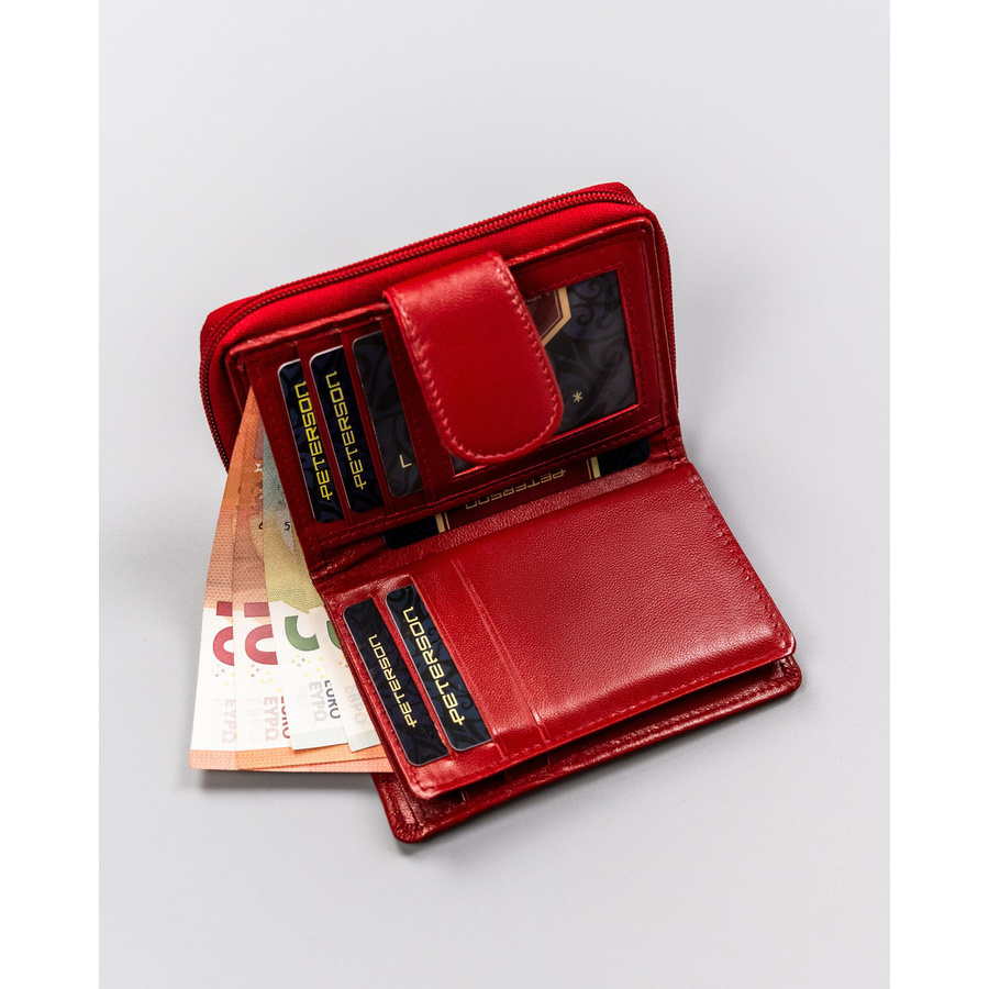Leather wallet RFID PETERSON PTN RD-41-GCL