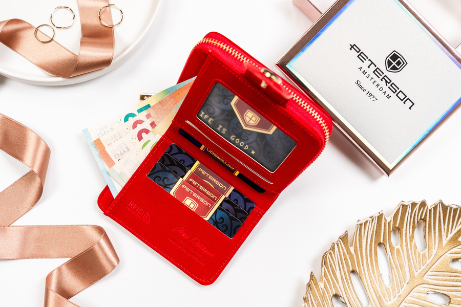 Leatherette wallet RFID PETERSON PTN 014-WEI