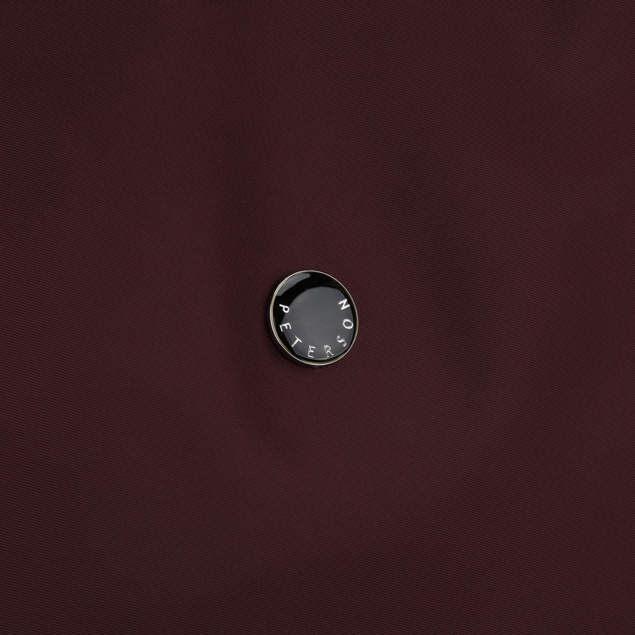 Bordowa shopperka damska z poliestru, jednokomorowa i zamykana suwakiem - Peterson