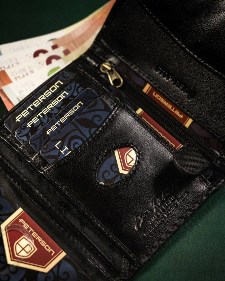 Leather's wallet RFID PETERSON PTN 333-CA