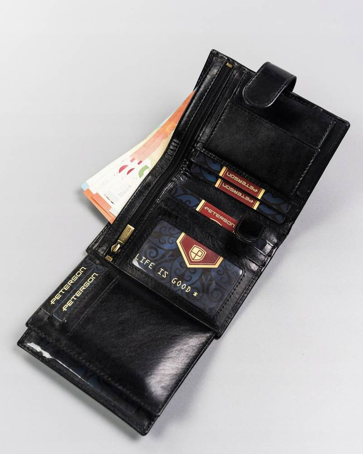 Leather's wallet RFID PETERSON PTN 22308L-VT-E