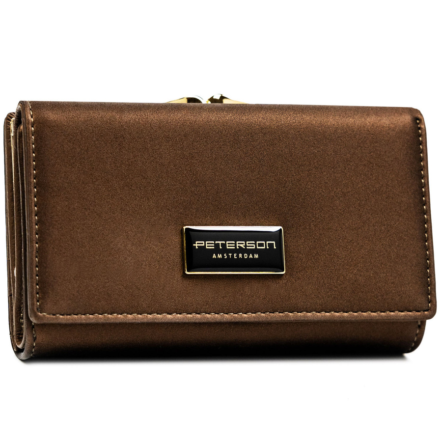 Leather and leatherette wallet RFID PETERSON PTN PS108-HNL