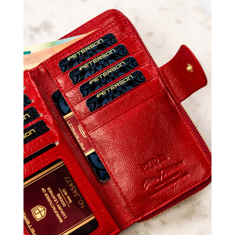 Leather wallet RFID PETERSON PTN 76116-BF