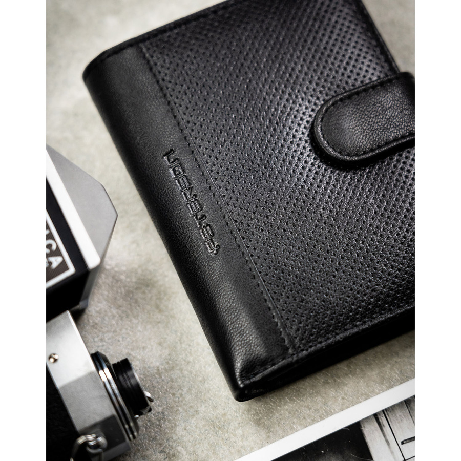 Leather wallet RFID PETERSON PTN N4L-DOT