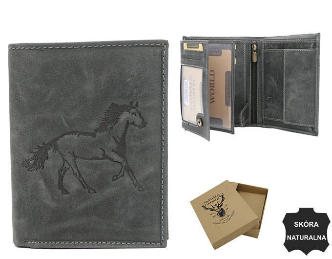 Leather wallet RFID ALWAYS WILD N4-CHM-HORSE