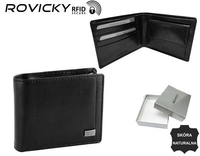 Leather wallet RFID ROVICKY CPR-2020-BAR