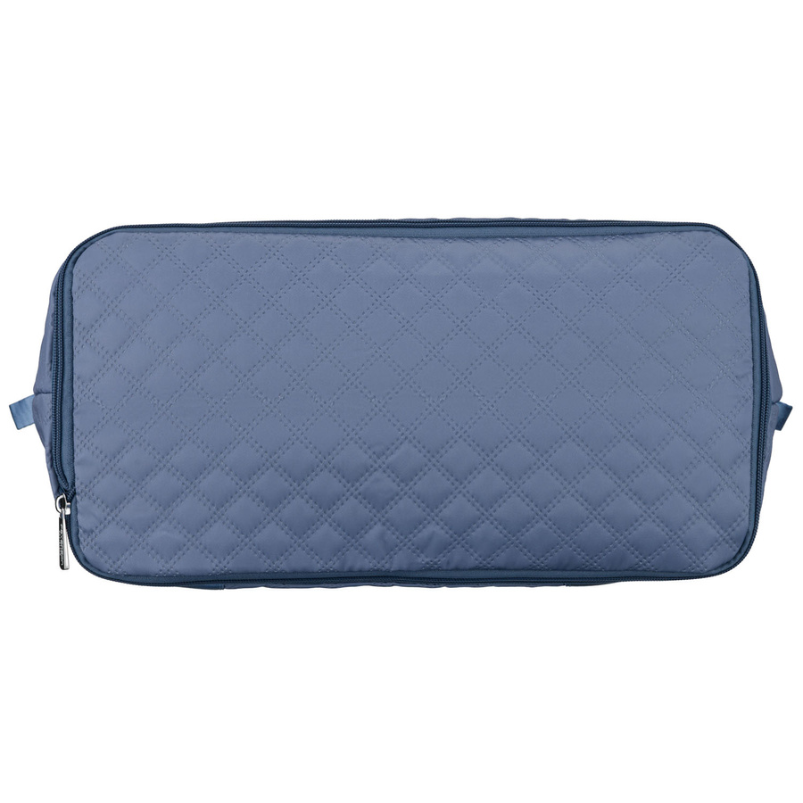 Treningowa torba wykonana z poliestru w niebieskim kolorze, wyposażona w uchwyt na walizkę - Peterson