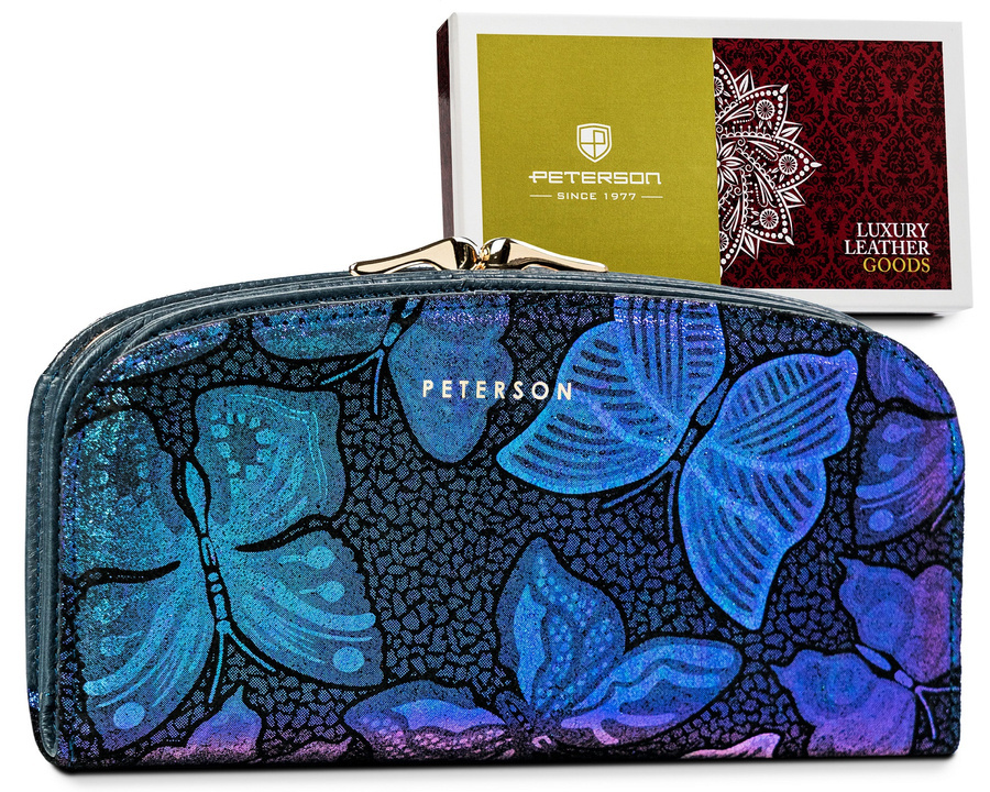 Leather wallet RFID PETERSON PTN 42123-ONBF