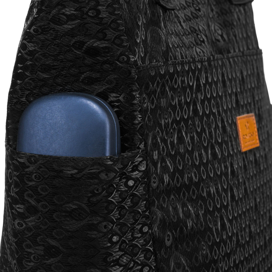 Torba materiałowa shopper w czarnym kolorze - Rovicky