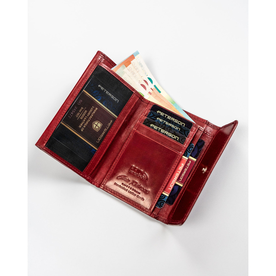 Leather wallet RFID PETERSON PTN 27074-TVT