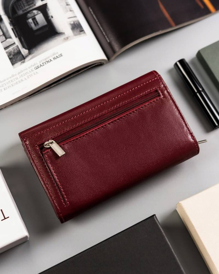 Leather wallet RFID PETERSON PTN RD-22-GCL