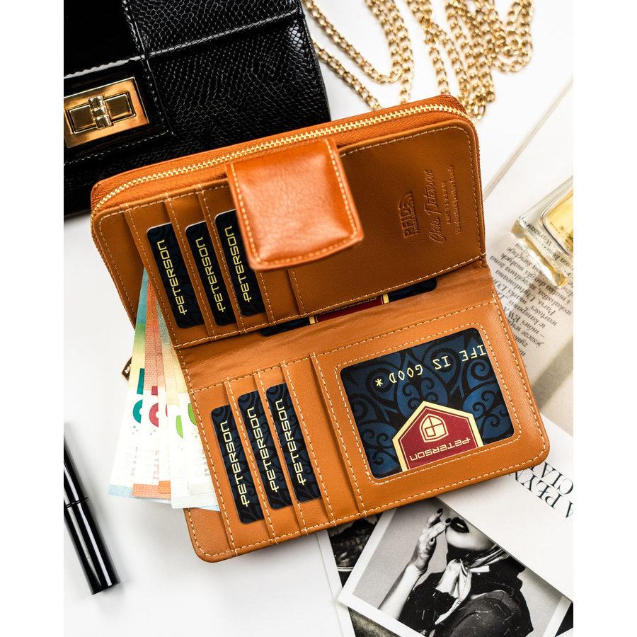 Leatherette wallet RFID PETERSON PTN 008-HF