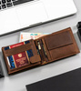 Leather wallet RFID PETERSON PTN N992-BE-DEER