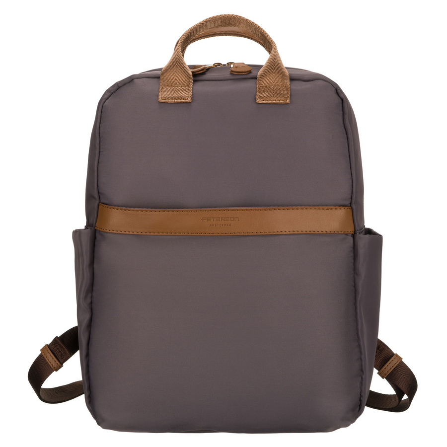 Szary, miejski plecak damski z nylonu - Peterson
