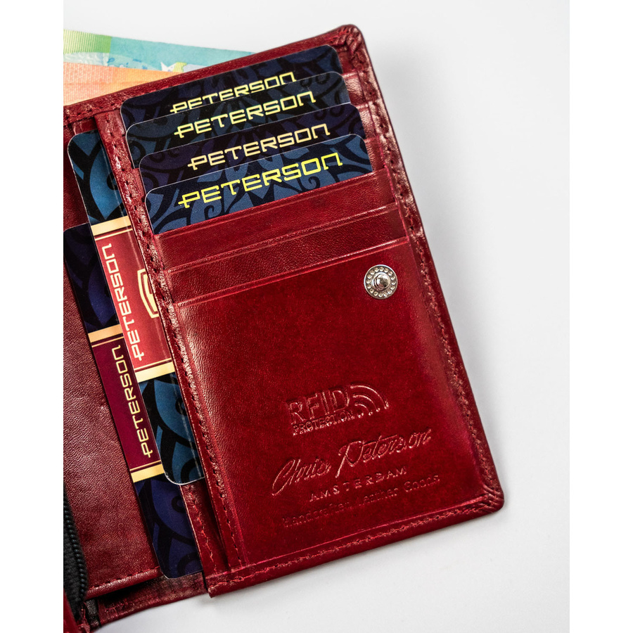 Leather wallet RFID PETERSON PTN 74892-TVT