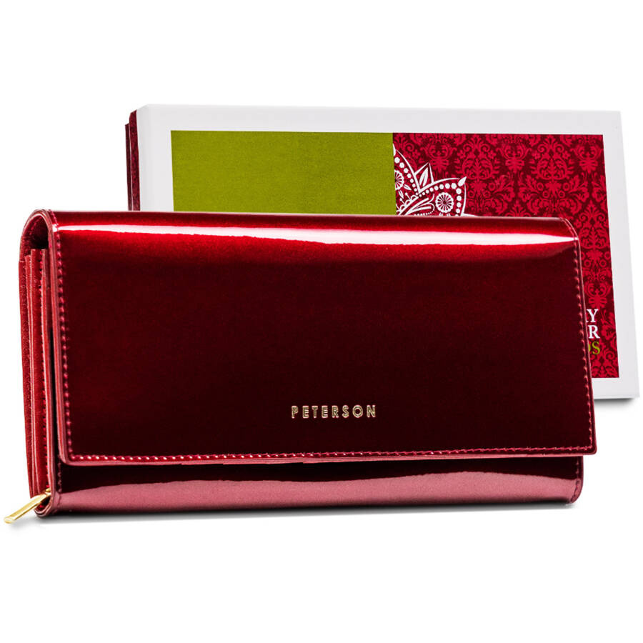 Leather wallet RFID PETERSON PTN BC-409