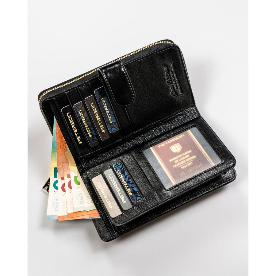 Leather wallet RFID PETERSON PTN PL-603