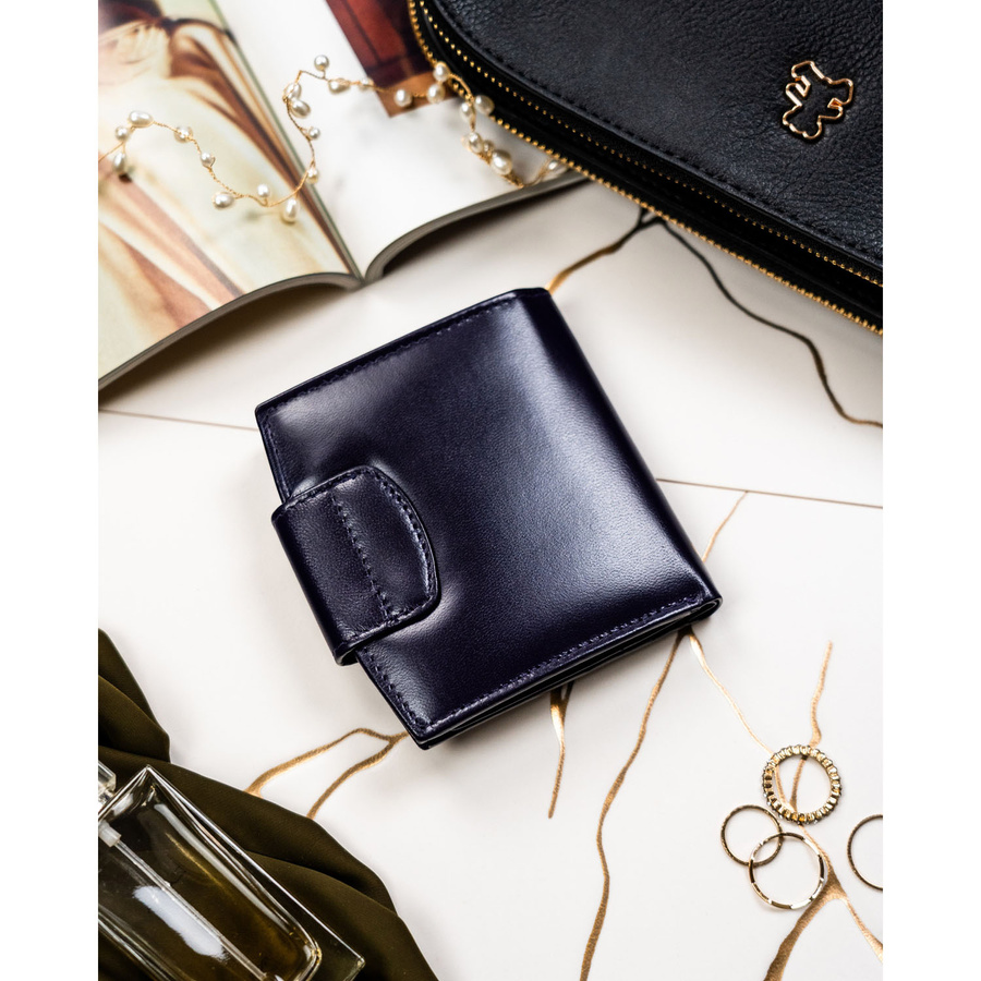 Leather wallet RFID PETERSON PTN RD-314-NGV-M