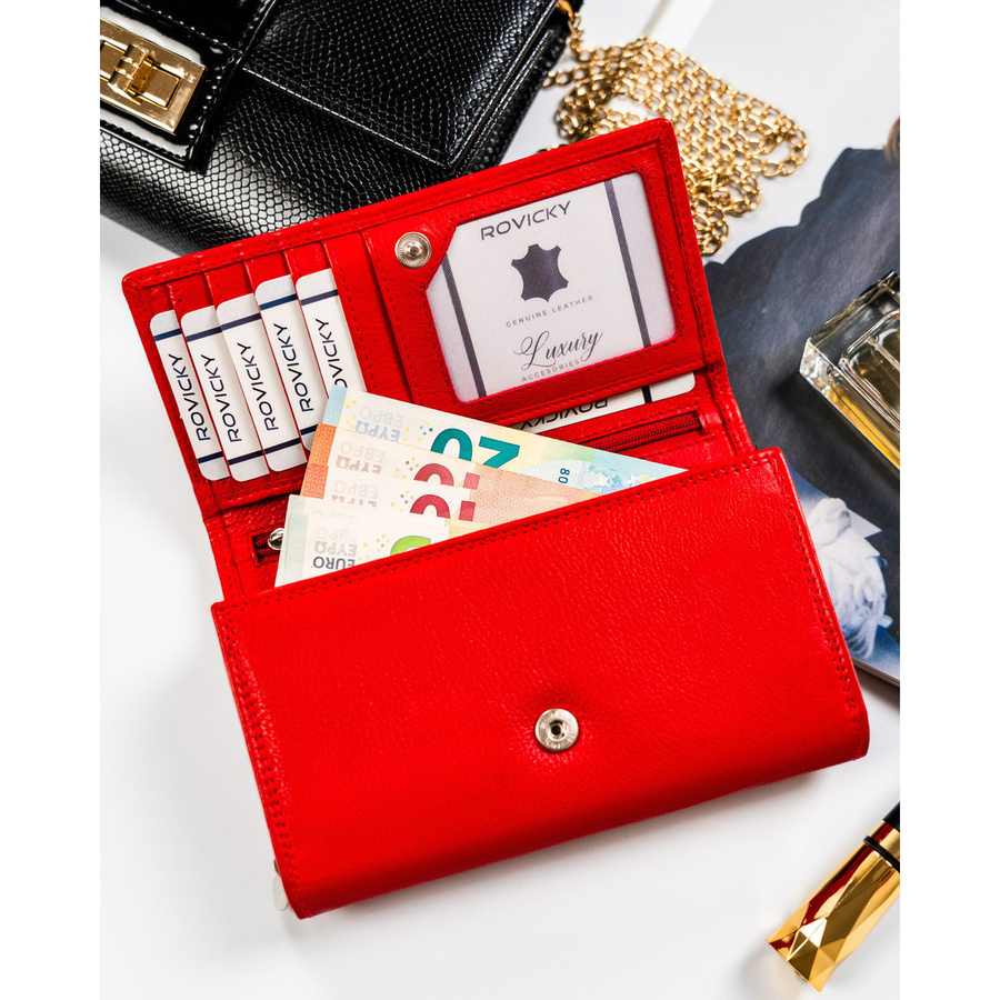 Leather wallet RFID ROVICKY R-D1520-NCD-BL