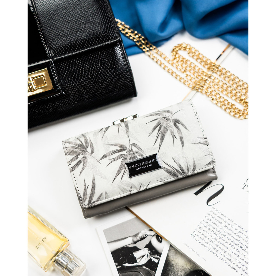 Leather+leatherette wallet RFID PETERSON PTN PX23-1-NPK