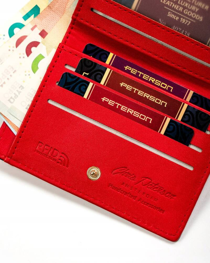 Leatherette wallet RFID PETERSON PTN 003-WEI