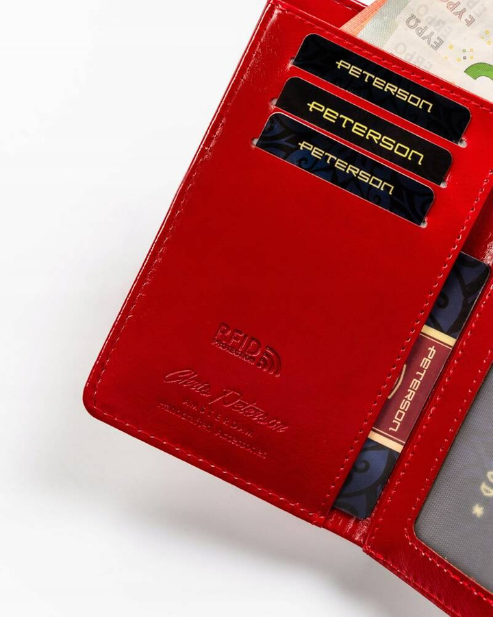 Leatherette wallet RFID PETERSON PTN 002-LAK