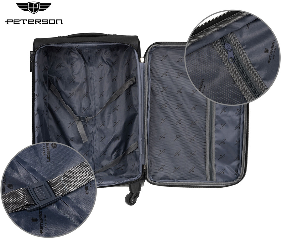 Zestaw walizek PTN 5219-SET Black+Gray