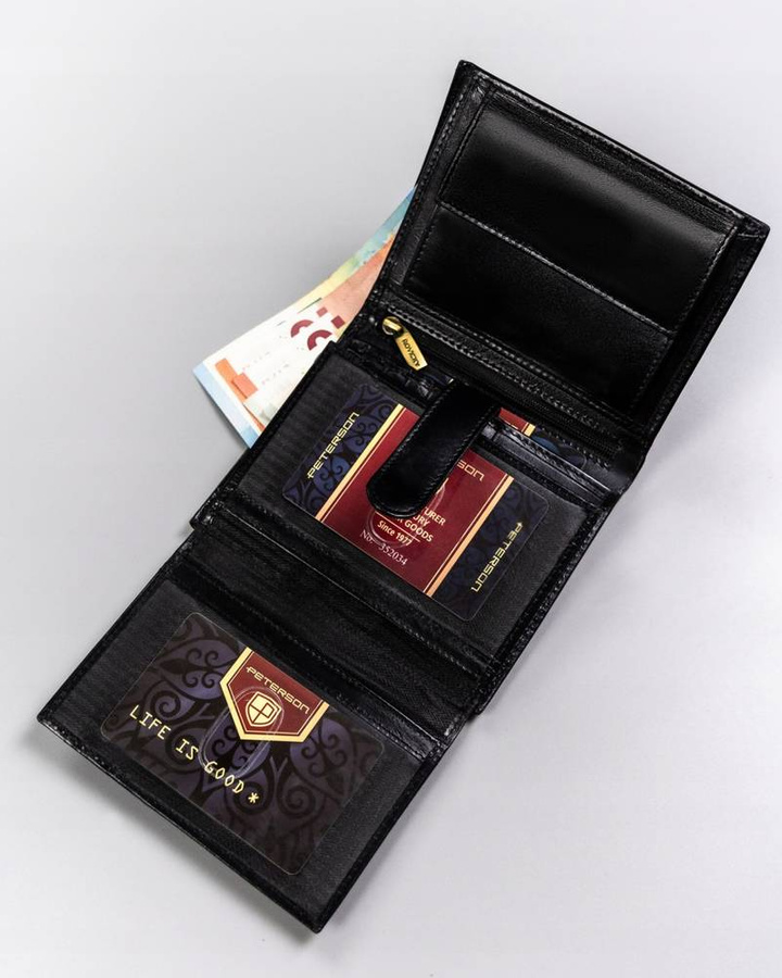 Leather wallet RFID PETERSON PTN 22307-VT