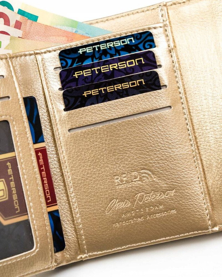 Leatherette wallet RFID PETERSON PTN 013-HRH