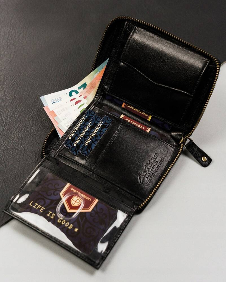 Leather wallet RFID PETERSON PTN 340.01