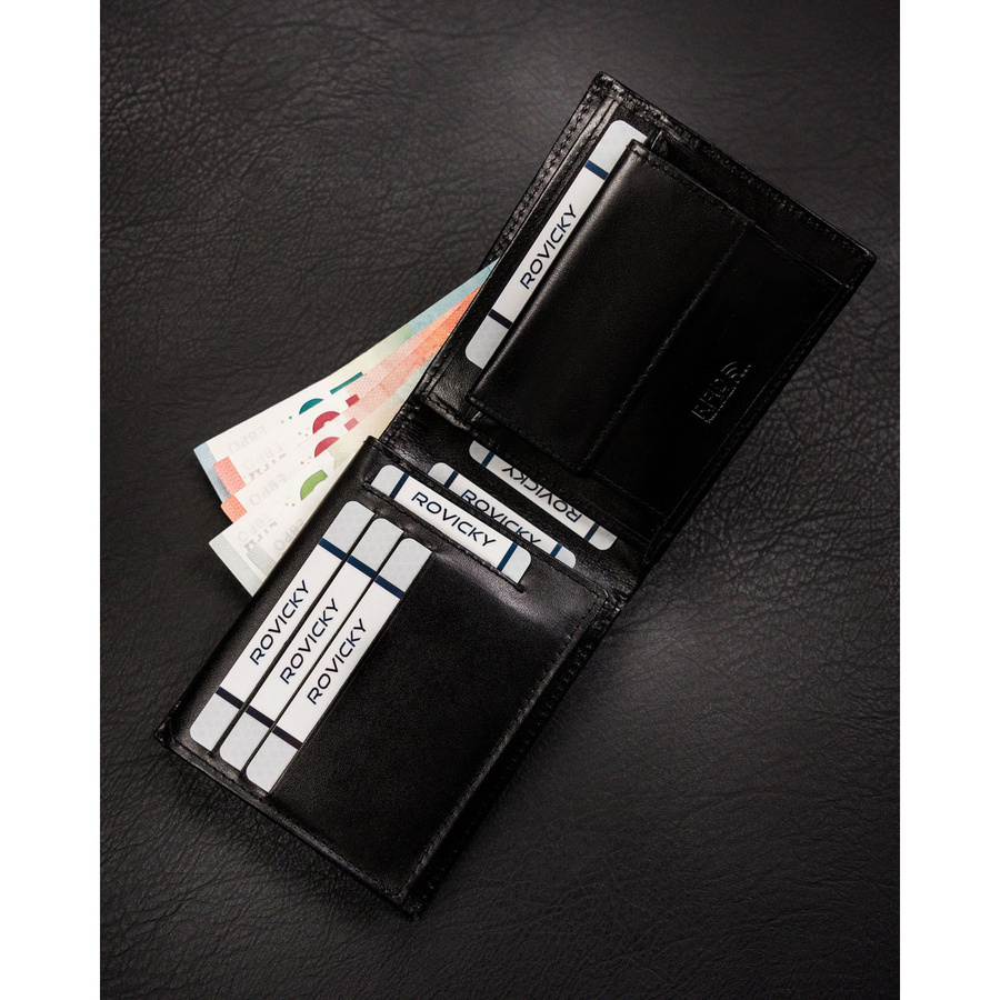 Leather wallet RFID ROVICKY CPR-06-NBAR