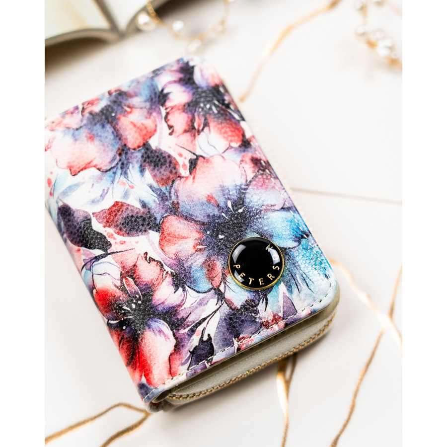 Leather and leatherette wallet RFID PETERSON PTN PX33-PF1
