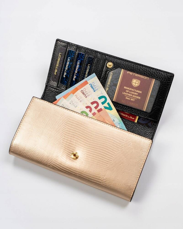 Leather wallet RFID PETERSON PTN LJ-490