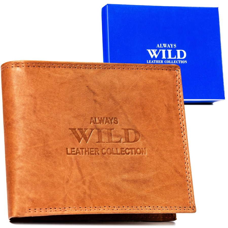 Leather wallet ALWAYS WILD AW-N992-MAL