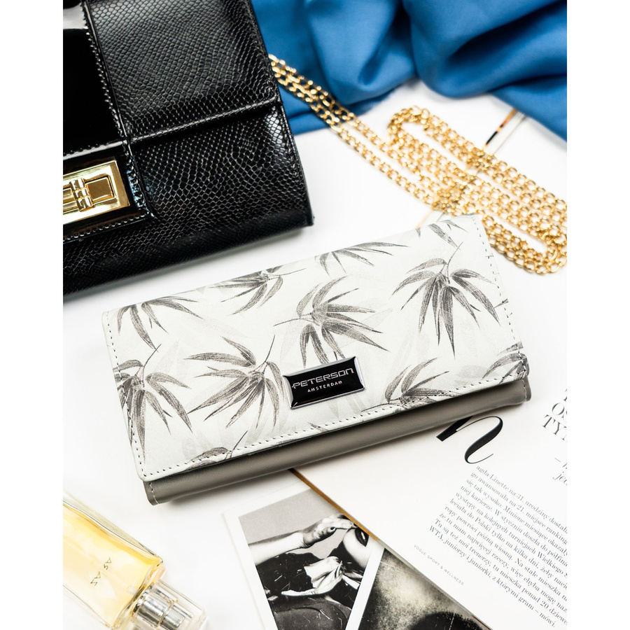 Leather+leatherette wallet RFID PETERSON PTN PX22-1-NPK