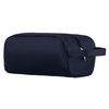Granatowa kosmetyczka z tkaniny syntetycznej, jednokomorowa i zamykana suwakiem - Peterson