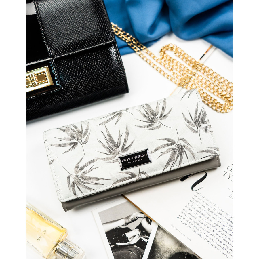 Leather+leatherette wallet RFID PETERSON PTN PX27-1-NPK