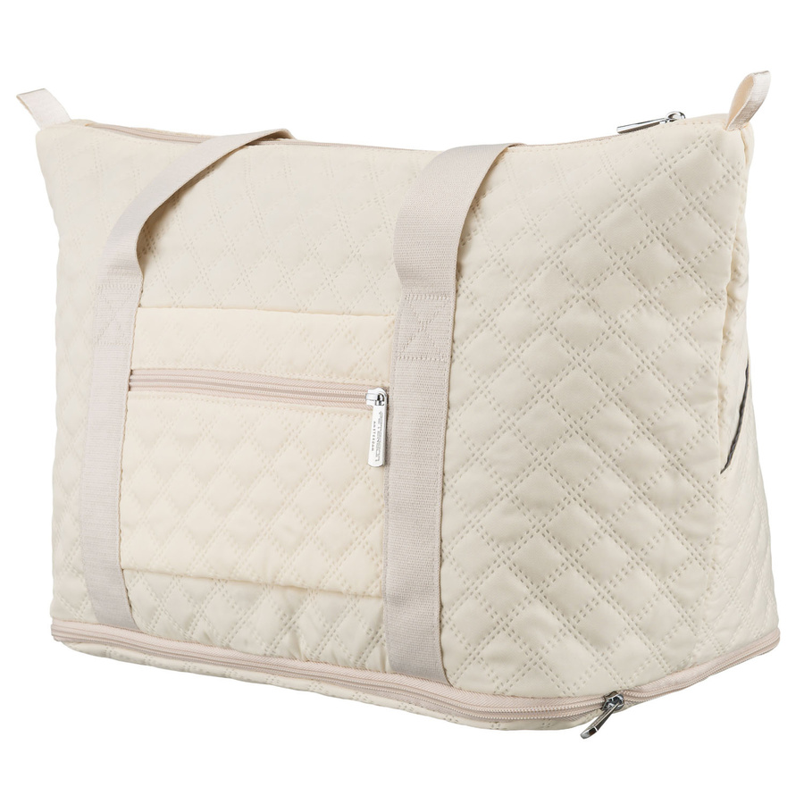 Beżowa, treningowa torba wykonana z poliestru, jednokomorowa - Peterson