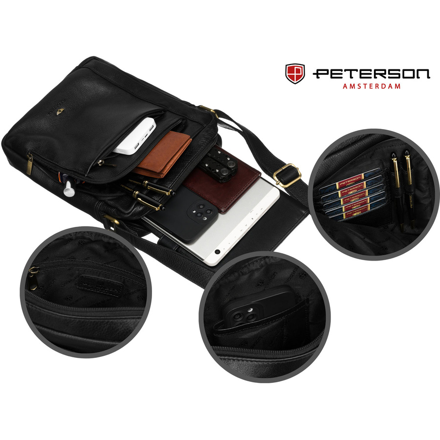 Leather bag PETERSON PTN RIVER-NDM