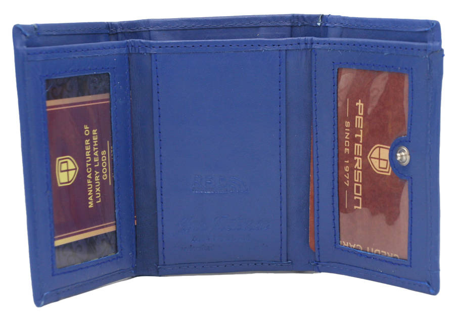 Leather wallet RFID PETERSON PTN RD-240-MCL