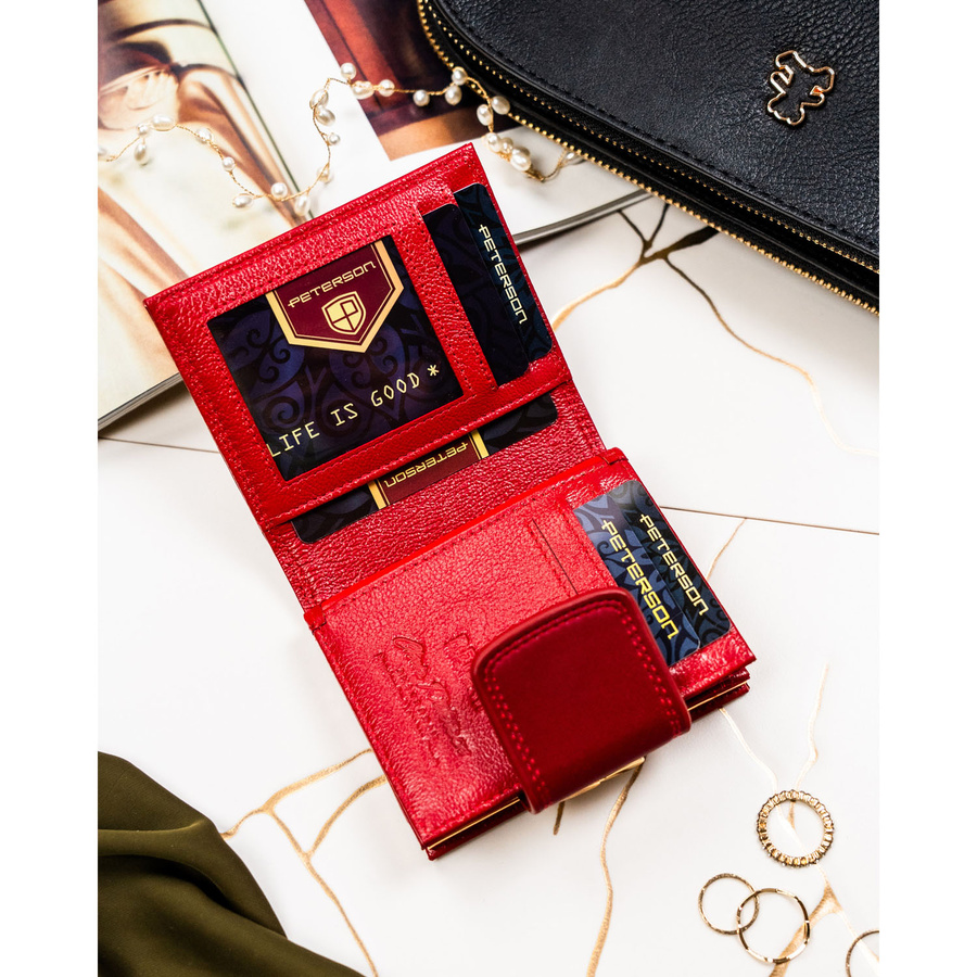 Leather wallet RFID PETERSON PTN PS329-HNL