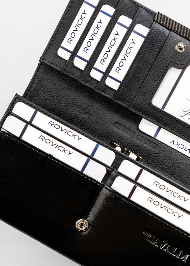 Leather & leatherette wallet RFID 4U CAVALDI PX21-20-BL