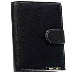 Leather wallet RFID RONALDO RM-03L-BDF-BL
