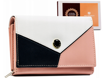 Leather wallet RFID PETERSON PTN RD-02-GCL-Y