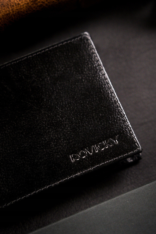 Leather wallet RFID ROVICKY N992-RPVT-BL