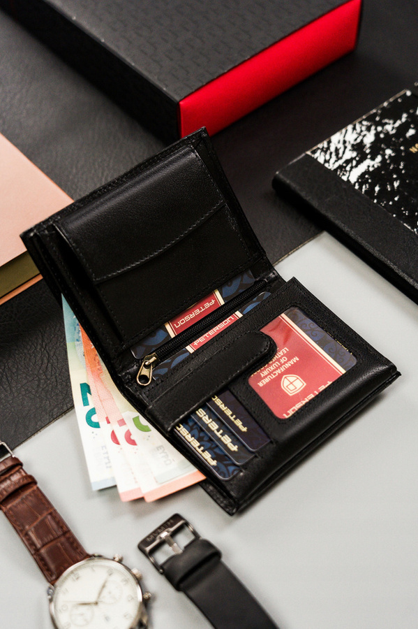 Leather wallet RFID PETERSON PTN 303.01